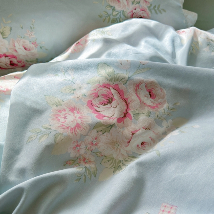 91家纺网 家纺一手货源 找家纺 （总）慕澄家纺 2025新款法式浪漫风花边款水洗棉四件套