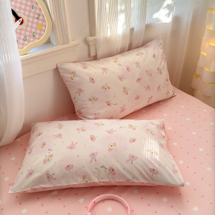 91家纺网 家纺一手货源 找家纺 清雅福 2025全棉13372小清新四件套和单品早春系列第一批 - 单被套 圆可可