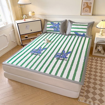 阿牛席业 2025新款凉感印花软席系列一 条纹兔