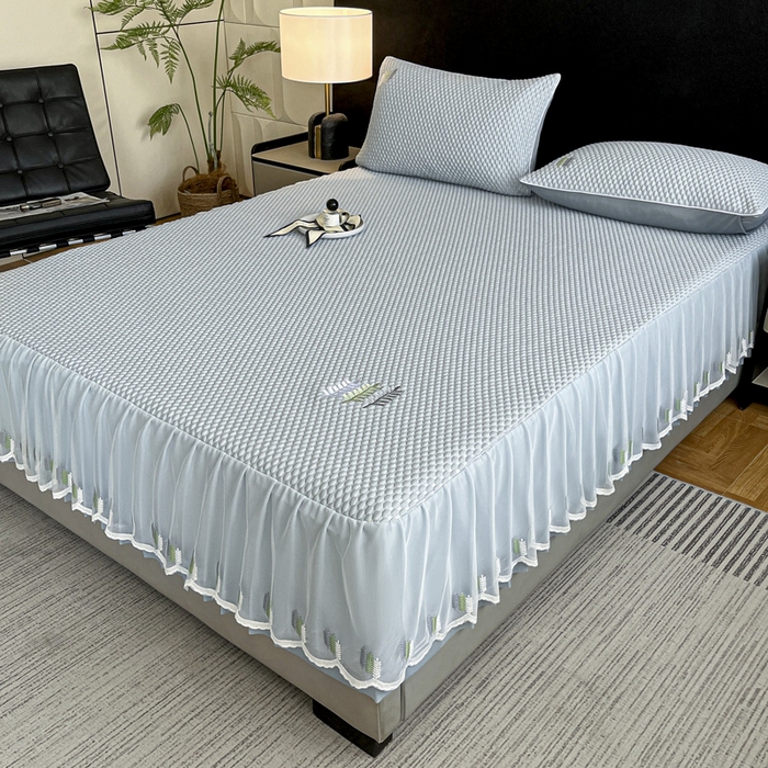 91家纺网 家纺一手货源 找家纺 （总）阿牛席业 2025新款凉感软席系列-H-凉感豆豆床笠床裙