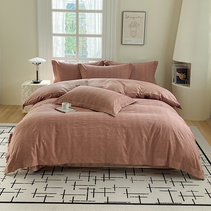 91家纺网 家纺一手货源 找家纺 （总）美伦美焕 2025新款色织水洗棉提花四件套