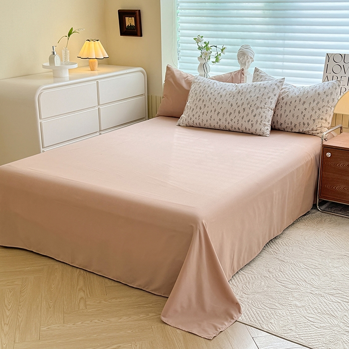 91家纺网 家纺一手货源 找家纺 秋艳家纺 2025新款水洗针织棉四件套 小苍兰