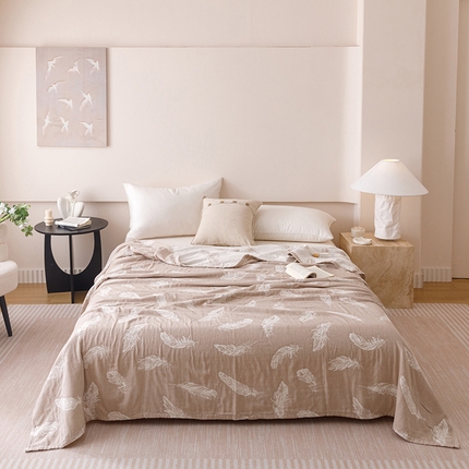 91家纺网 家纺一手货源 找家纺 （总）朴尔家纺-毛巾被 2025新款全棉水洗柔绉三层纱布毛巾被