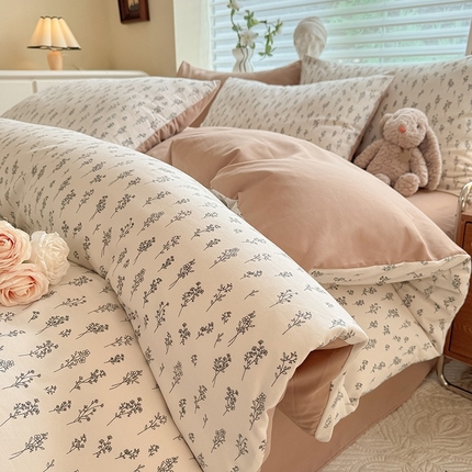 91家纺网 家纺一手货源 找家纺 （总）秋艳家纺 2025新款水洗针织棉四件套