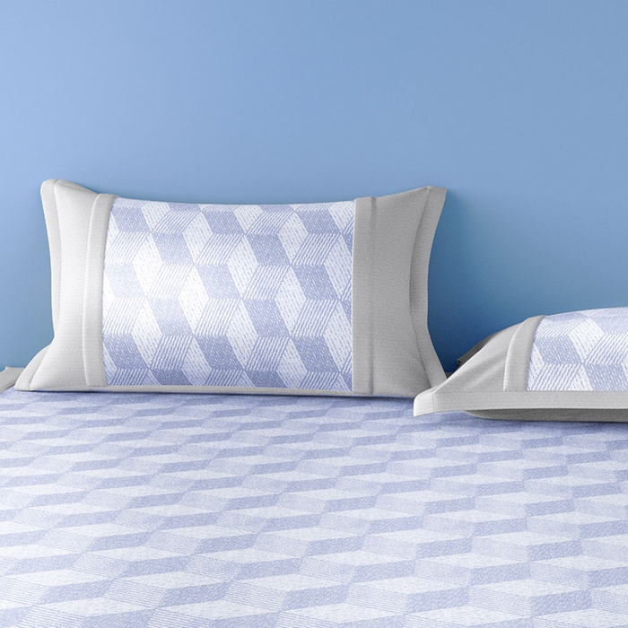 91家纺网 家纺一手货源 找家纺 阿牛席业 2025新款冰柔凉席系列-冰立方系列+海之韵系列 冰立方-蓝条席