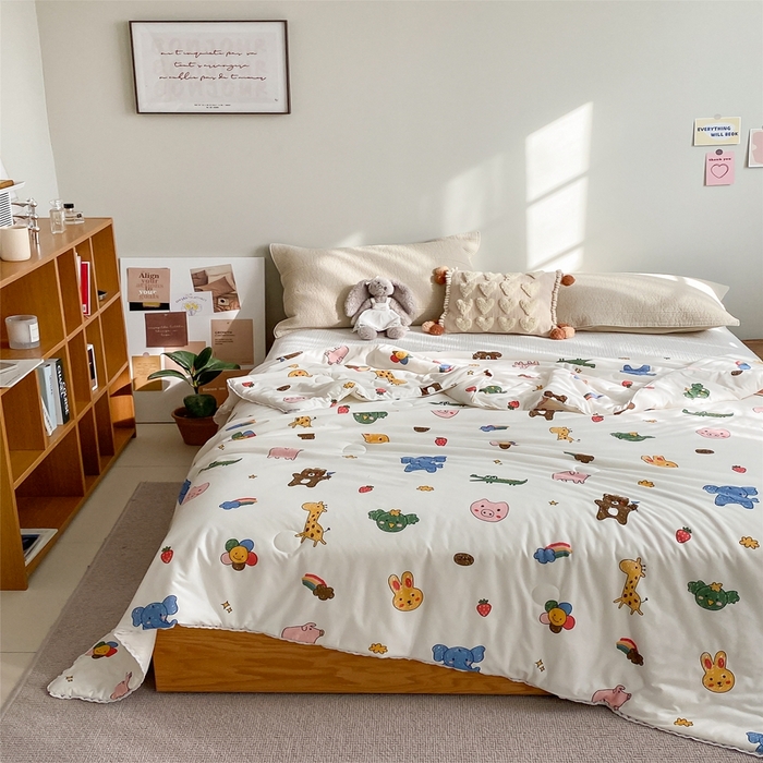 91家纺网 家纺一手货源 找家纺 心卓婴童馆 2025新款A类针织棉被芯—影棚图 动物集