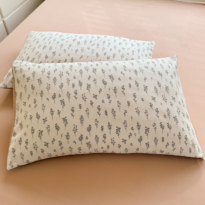 91家纺网 家纺一手货源 找家纺 秋艳家纺 2025新款水洗针织棉四件套 小苍兰