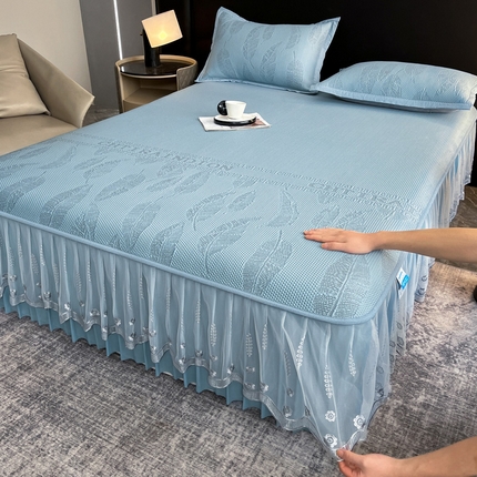 阿牛席业 2025新款脱卸床裙系列  知夏-蓝色(脱卸床裙)