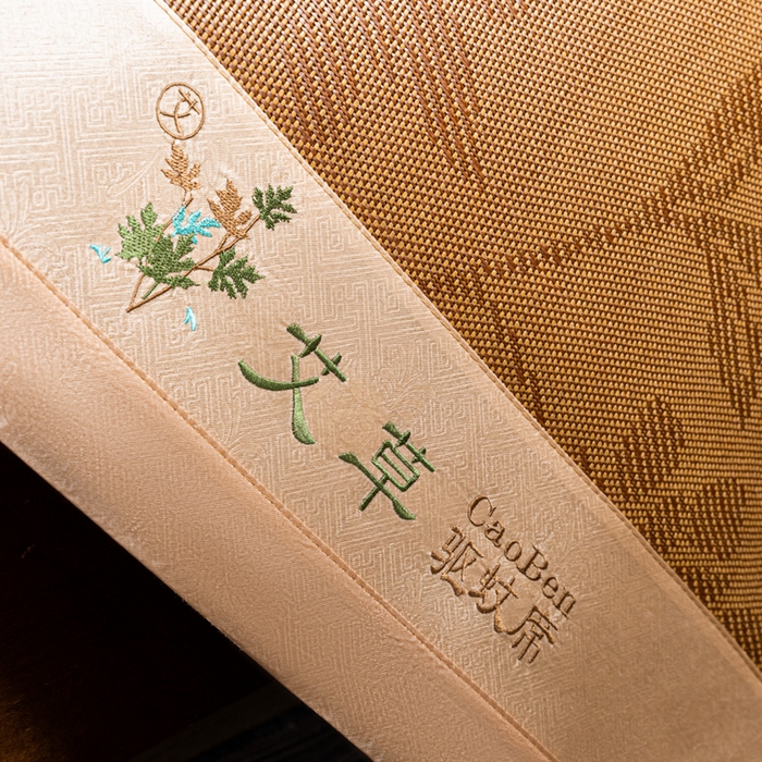 91家纺网 家纺一手货源 找家纺 阿牛席业 2025新款舒爽藤席系列-A-半包藤席 大头水中花