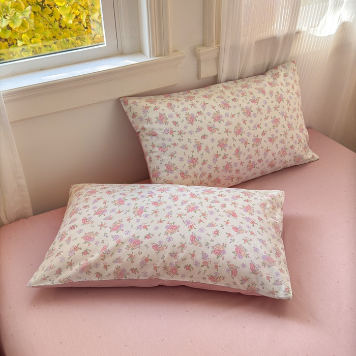 91家纺网 家纺一手货源 找家纺 清雅福 2025全棉13372小清新四件套和单品早春系列第一批-单枕套 曼妙