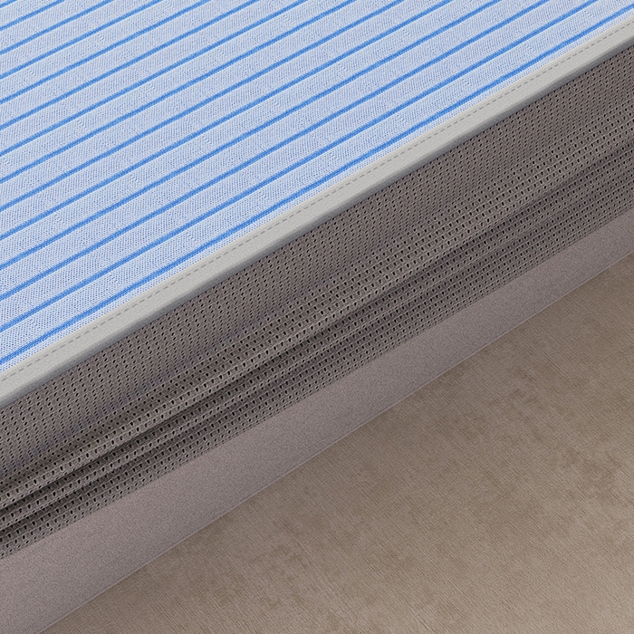 91家纺网 家纺一手货源 找家纺 阿牛席业 2025新款水洗冰晶系列-小边床笠款 水云间-蓝-床笠反面无纺布款