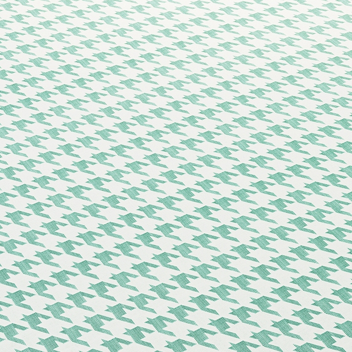 91家纺网 家纺一手货源 找家纺 阿牛席业 2025新款水洗冰晶系列-小边床笠款 大千鸟格-绿-床笠反面无纺布款