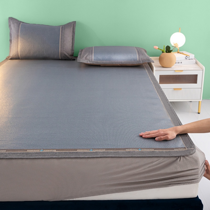 91家纺网 家纺一手货源 找家纺 （总）阿牛席业2025新款冰藤凉席系列冰藤清爽床笠席