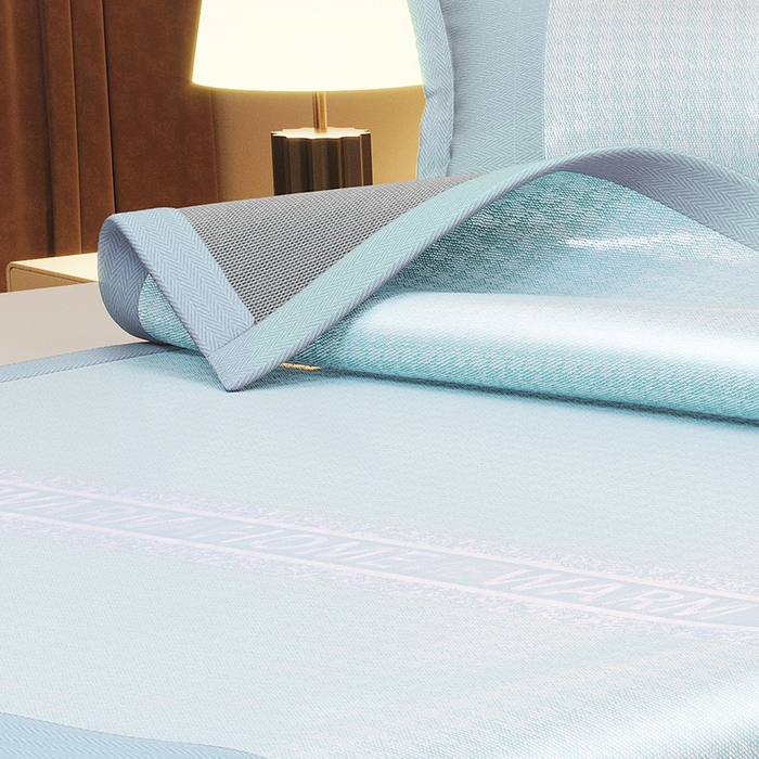 91家纺网 家纺一手货源 找家纺 阿牛席业 2025新款熊先生凉感冰丝系列凉席 熊先生-绿