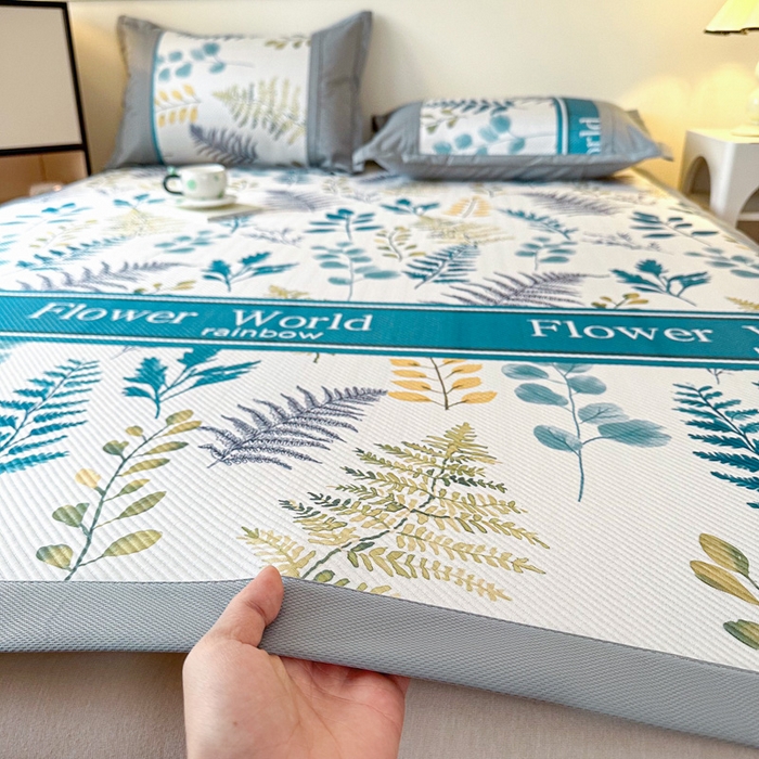 91家纺网 家纺一手货源 找家纺 阿牛席业 2025新款凉感印花软席系列一 花世界