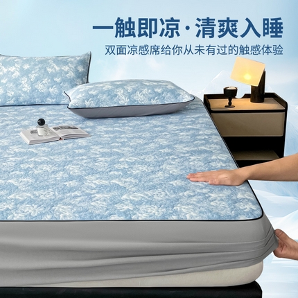 91家纺网 家纺一手货源 找家纺 （总）阿牛席业2025新款凉感软席系列-F-凉感双面软席床笠