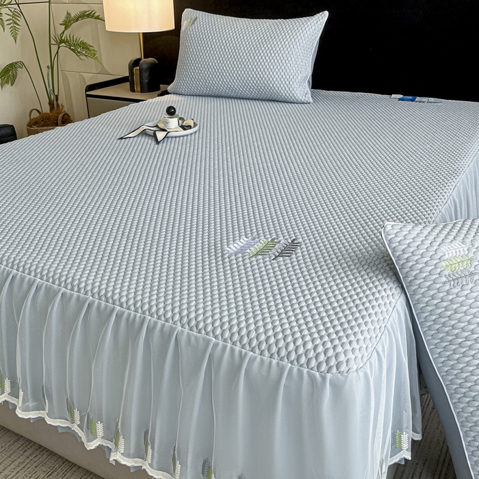 91家纺网 家纺一手货源 找家纺 （总）阿牛席业 2025新款凉感软席系列-H-凉感豆豆床笠床裙