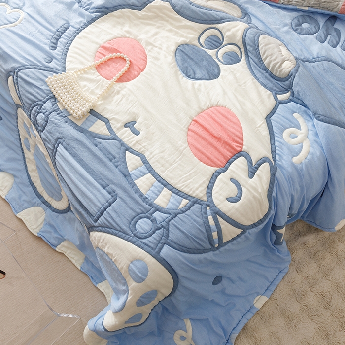 91家纺网 家纺一手货源 找家纺 朴尔家纺-毛巾被 2025新款纯棉云朵棉十层加厚清柔纱布泡芙被 泡芙汪