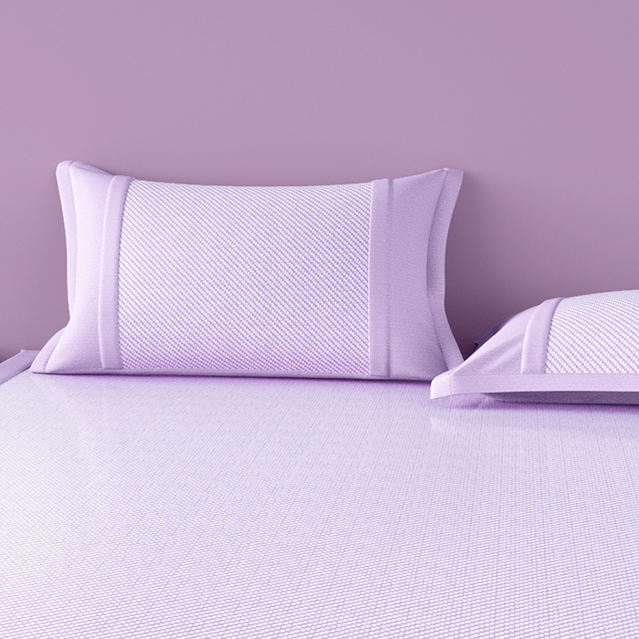 91家纺网 家纺一手货源 找家纺 阿牛席业 2025新款冰藤凉席系列帕帕狗 帕帕狗-紫色