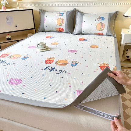 91家纺网 家纺一手货源 找家纺 （总）阿牛席业 2025新款凉感印花软席系列一