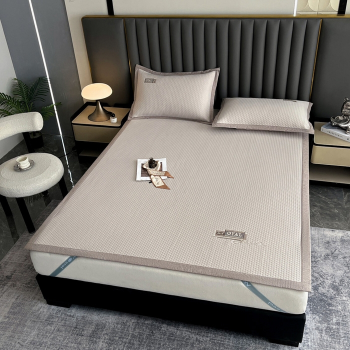 91家纺网 家纺一手货源 找家纺 阿牛席业2025新款凉感软席系列-A-凉感冰豆席 冰豆席-香槟