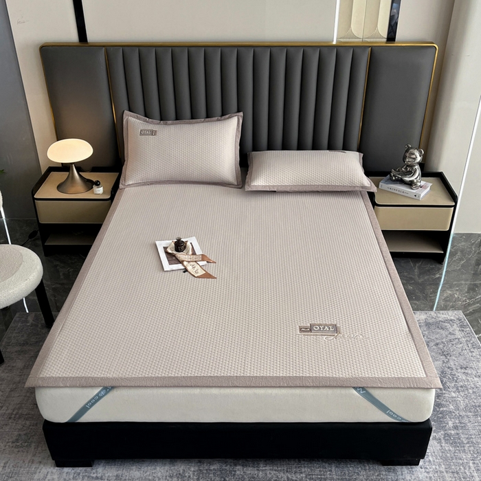 91家纺网 家纺一手货源 找家纺 阿牛席业2025新款凉感软席系列-A-凉感冰豆席 冰豆席-香槟