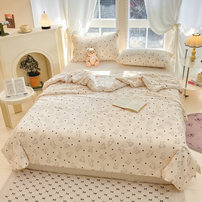 91家纺网 家纺一手货源 找家纺 （总）星巴k家纺 2025糯糯棉A类大豆蛋白纤维夏凉被双层纱水洗棉夏被大豆被