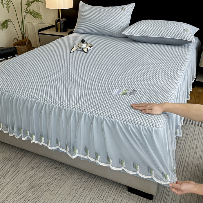 91家纺网 家纺一手货源 找家纺 （总）阿牛席业 2025新款凉感软席系列-H-凉感豆豆床笠床裙