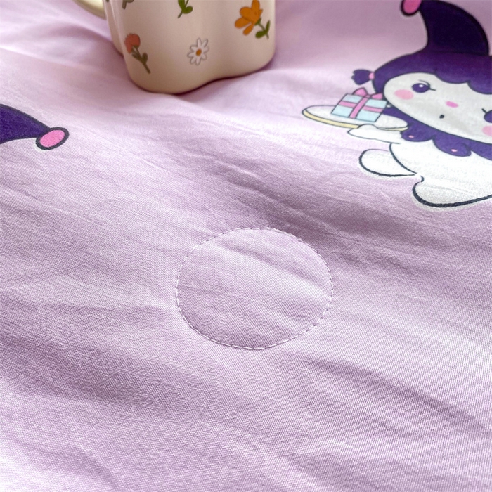 91家纺网 家纺一手货源 找家纺 米乐被业 2025新款水洗棉凉豆豆夏被 卡通甜心