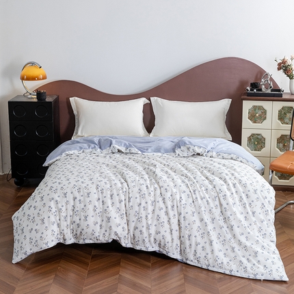 91家纺网 家纺一手货源 找家纺 （总）锦罗绣 2025新款A类母婴全棉有氧印花双层纱单被套可定制任意尺寸