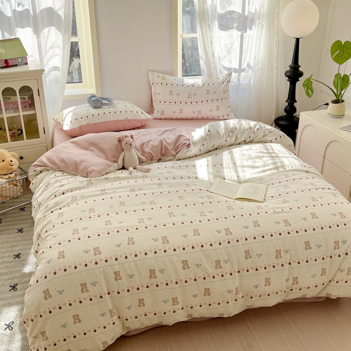 91家纺网 家纺一手货源 找家纺 贝拉梦家纺 2025爆款新款A类有氧针织双层纱四件套 巴比伦米