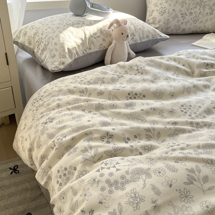 91家纺网 家纺一手货源 找家纺 贝拉梦家纺 2025爆款新款A类有氧针织双层纱四件套 瑞莎