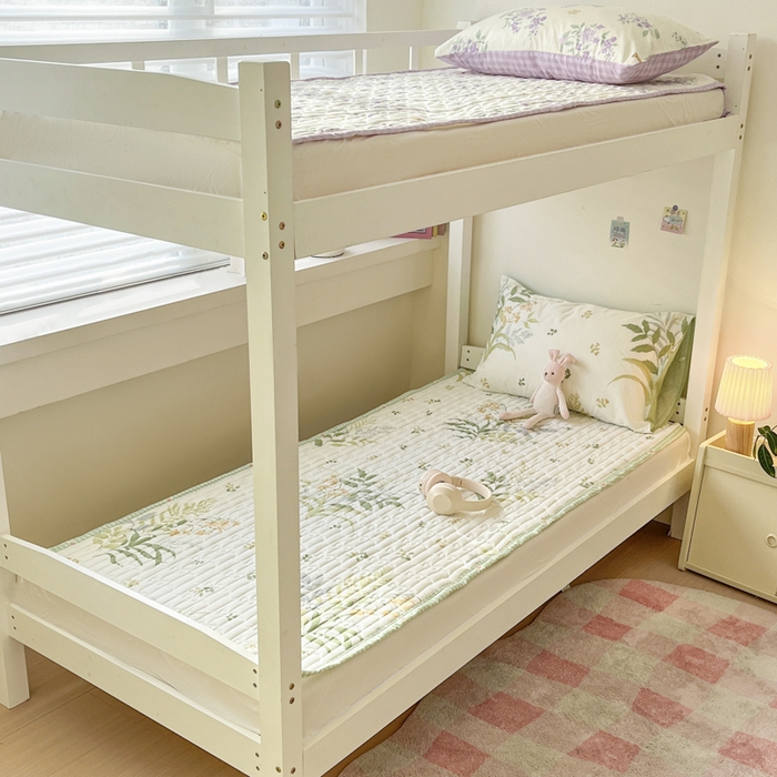 91家纺网 家纺一手货源 找家纺 Sweet dreams甜梦 2025新款全棉卡通小清新棉垫子床垫旅行垫 春意盎然