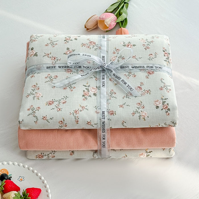 91家纺网 家纺一手货源 找家纺 锦罗绣2025新款A类母婴全棉有氧印花双层纱四件套可定制任意尺寸 春槿