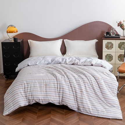 91家纺网 家纺一手货源 找家纺 （总）锦罗绣 2025新款A类母婴全棉有氧印花双层纱单被套可定制任意尺寸