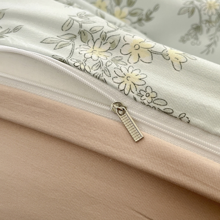 91家纺网 家纺一手货源 找家纺 贝拉梦家纺 2025爆款新款A类有氧针织双层纱四件套 晚秋