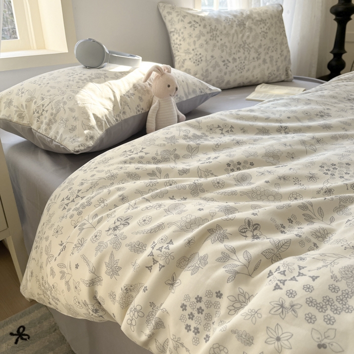 91家纺网 家纺一手货源 找家纺 贝拉梦家纺 2025爆款新款A类有氧针织双层纱四件套 瑞莎