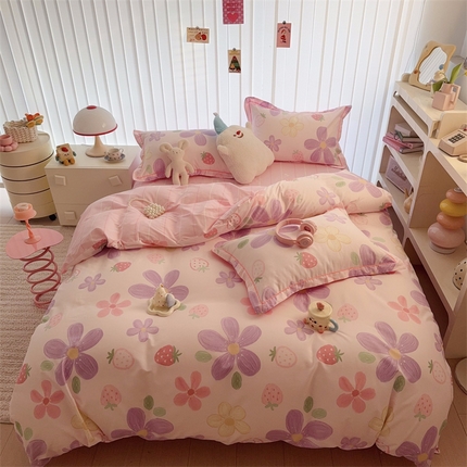 91家纺网 家纺一手货源 找家纺 （总）于果 2025新款全棉13070四件套系列