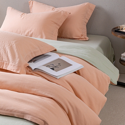 91家纺网 家纺一手货源 找家纺 （总）锦罗绣 2025新款A类全棉有氧双层纱纯色单被套