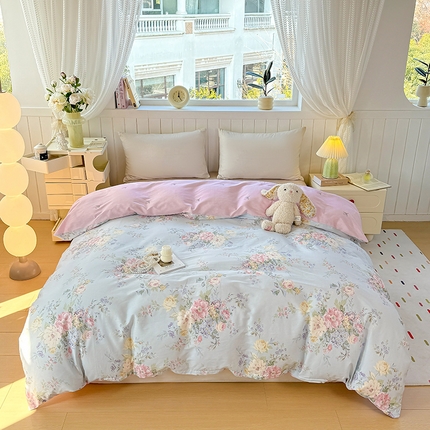 91家纺网 家纺一手货源 找家纺 （总）黑马家居 2025新款全棉喷气13070印花单被套