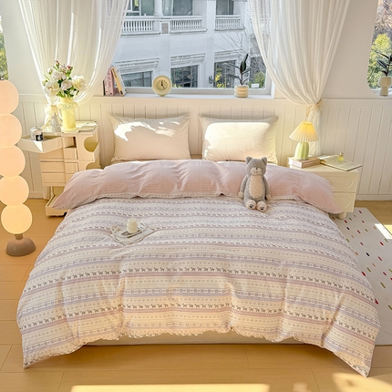 91家纺网 家纺一手货源 找家纺 （总）黑马家居 2025新款全棉喷气13070印花单被套