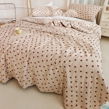 91家纺网 家纺一手货源 找家纺 尊妙被业 2025新款嘭嘭软水洗棉夏被 爱心