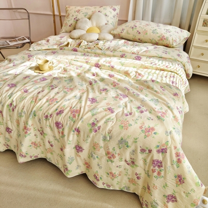 91家纺网 家纺一手货源 找家纺 尊妙被业 2025新款嘭嘭软水洗棉夏被 流心奶糕