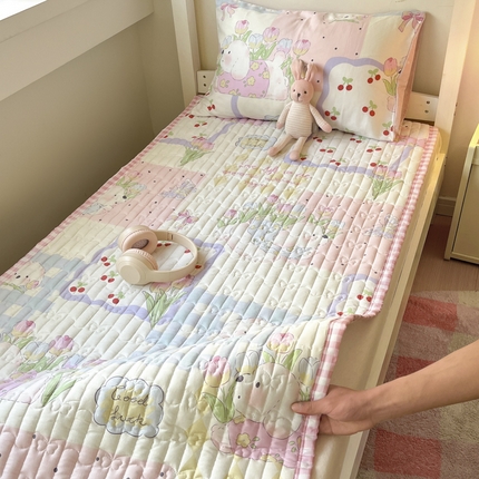 Sweet dreams甜梦 2025新款全棉卡通小清新棉垫子床垫旅行垫 郁金香小狗