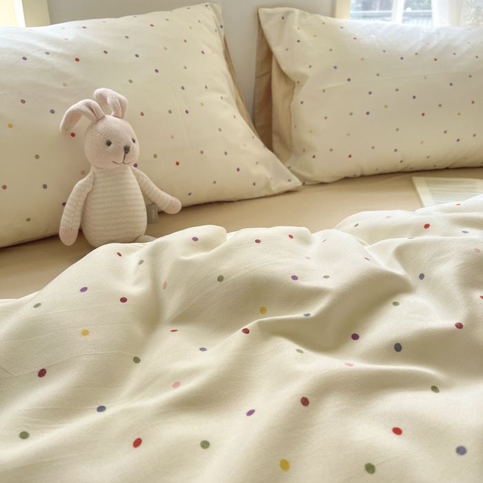 91家纺网 家纺一手货源 找家纺 贝拉梦家纺 2025爆款新款A类有氧针织双层纱四件套 花火