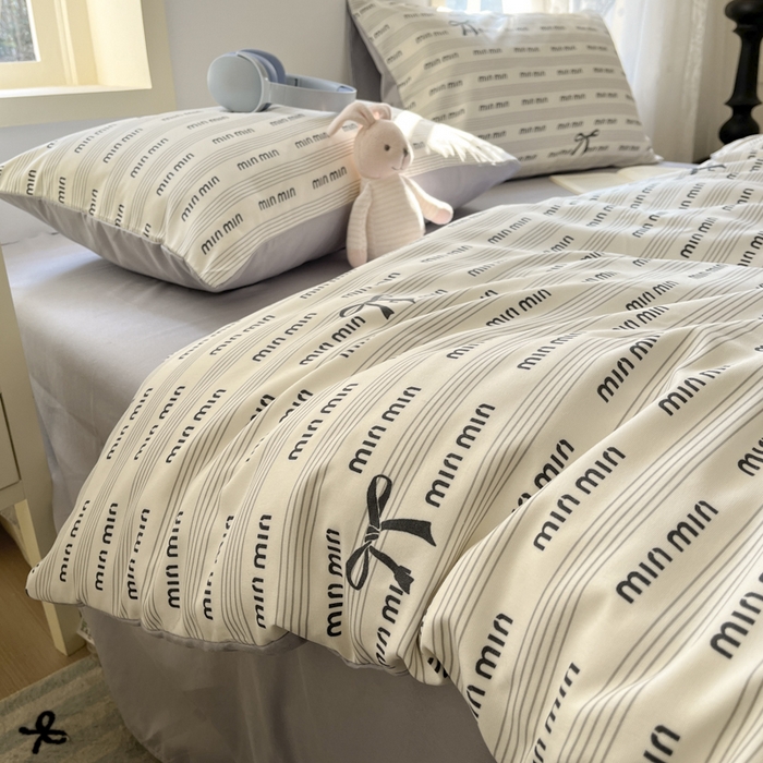 91家纺网 家纺一手货源 找家纺 贝拉梦家纺 2025爆款新款A类有氧针织双层纱四件套 素颜