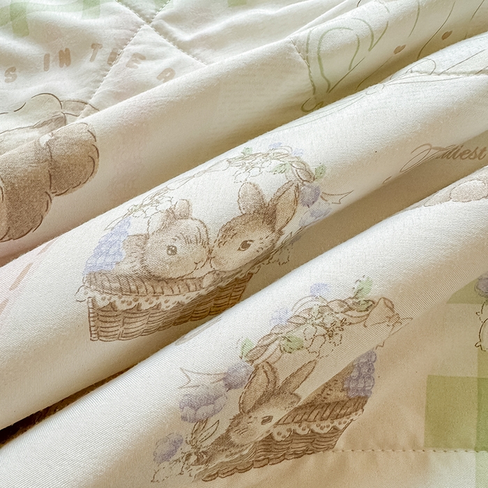 91家纺网 家纺一手货源 找家纺 魅图家纺 2025新款A类超柔云朵棉棉花被夏被 小兔乐园