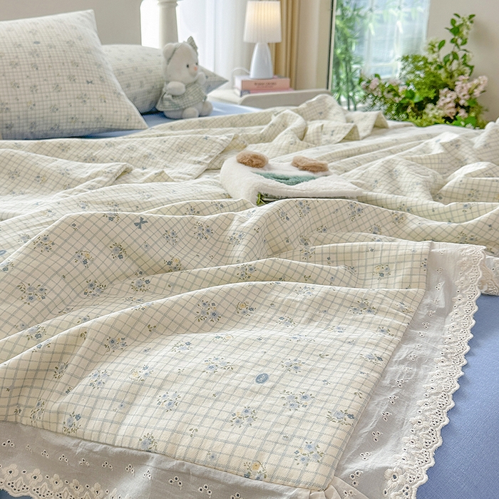 91家纺网 家纺一手货源 找家纺 （总）木楌家居 2025新款全棉双层纱大豆夏被