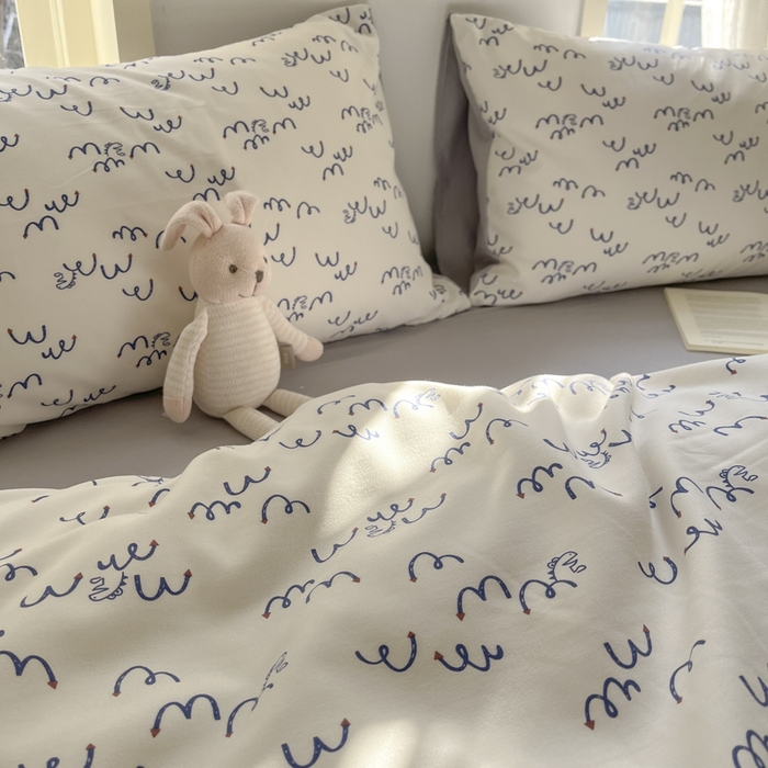 91家纺网 家纺一手货源 找家纺 贝拉梦家纺 2025爆款新款A类有氧针织双层纱四件套 冰岛