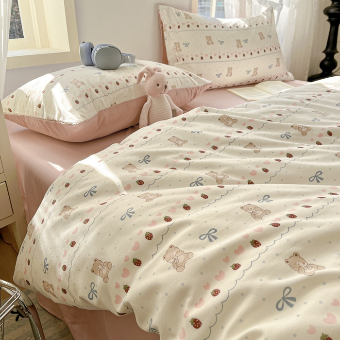 91家纺网 家纺一手货源 找家纺 贝拉梦家纺 2025爆款新款A类有氧针织双层纱四件套 巴比伦米